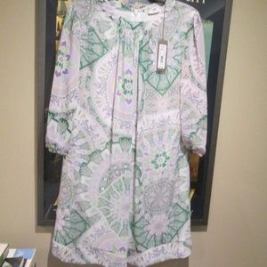 NWT Eva Mendes Pastel Floral Chiffon Shift dress